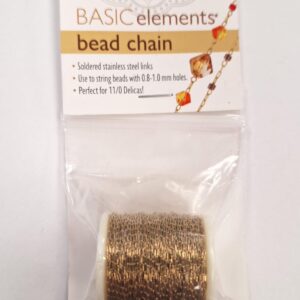 שרשרת סטיינלס סטייל ST מנירוסטה דקה כדי להשחיל חרוזים בזהב