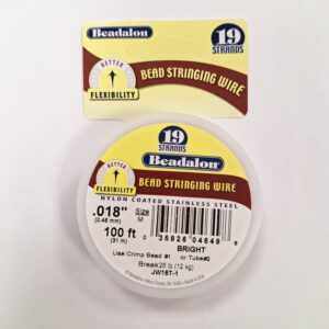 חוט Beadalon בידלון צבע אפור בהיר Bright