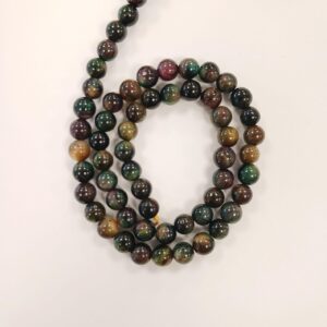 אבנים טבעיות עין הנמר בצבע מיוחד חום ירקרק 6 מ"מ