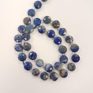 אבנים טבעיות לאפיס עגול שטוח צבע כחול