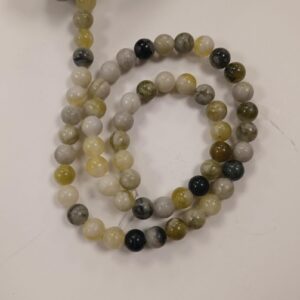 אבנים טבעיות גייד גוונים של ירוק מעורב 6 מ"מ