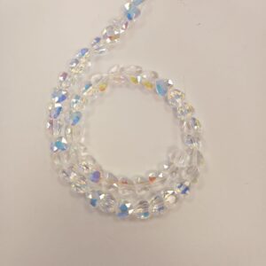 קריסטל בצורת לבבות צבע שקוף מבריק CAB