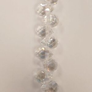 טיפות קריסטל צבע שקוף מבריק 10X8 מ"מ
