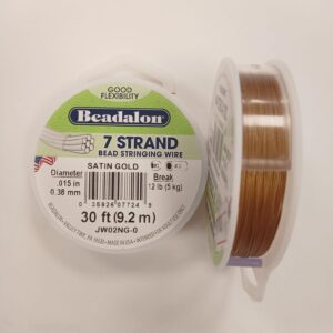 חוט מתכת מצופה ניילון צבע זהב 7 חוטים בידלון